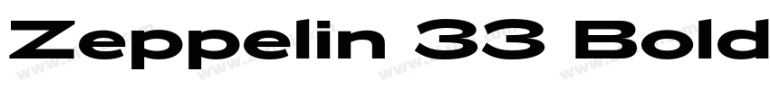 Zeppelin 33 Bold字体转换